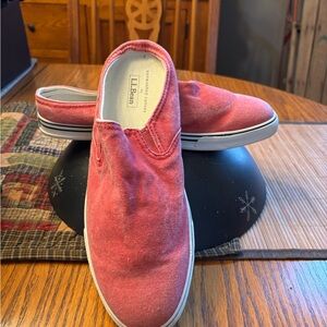 L.L. Bean Red Slip-On Sneakers